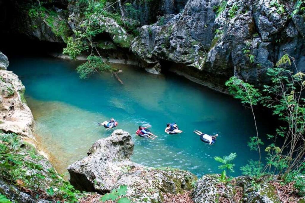 cave tubing in belize
