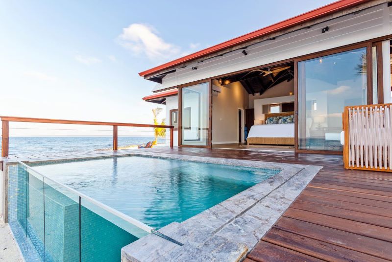  Beachfront cabanas Belize